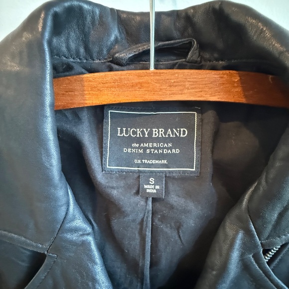 Lucky Brand Classic Leather Moto Jacket - Size S - Picture 2 of 13
